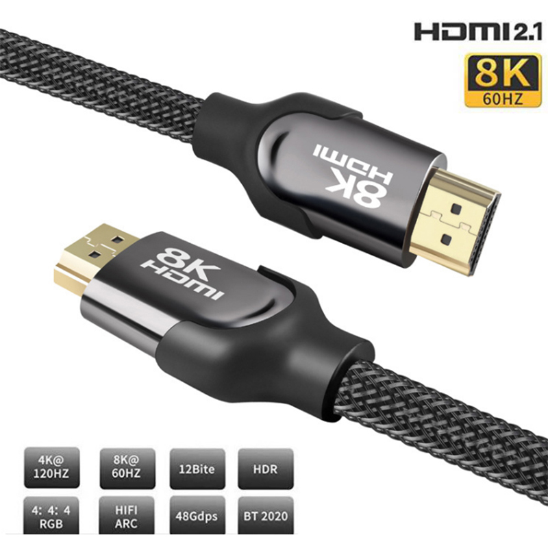 HDMI version 2.1 8K digital 60Hz computer connected to monitor TV projector video 4K HD cable